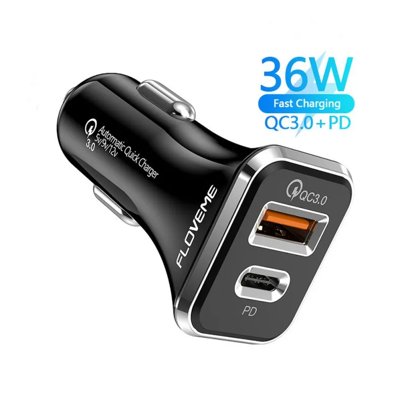 USB C Car Charger Super Mini Metal 36W Fast USB Car Charger PD QC 3.0 Dual Port Car Adapter
USB C Car Charger Super Mini Metal 36W Fast USB Car Charger PD QC 3.0 Dual Port Car Adapter