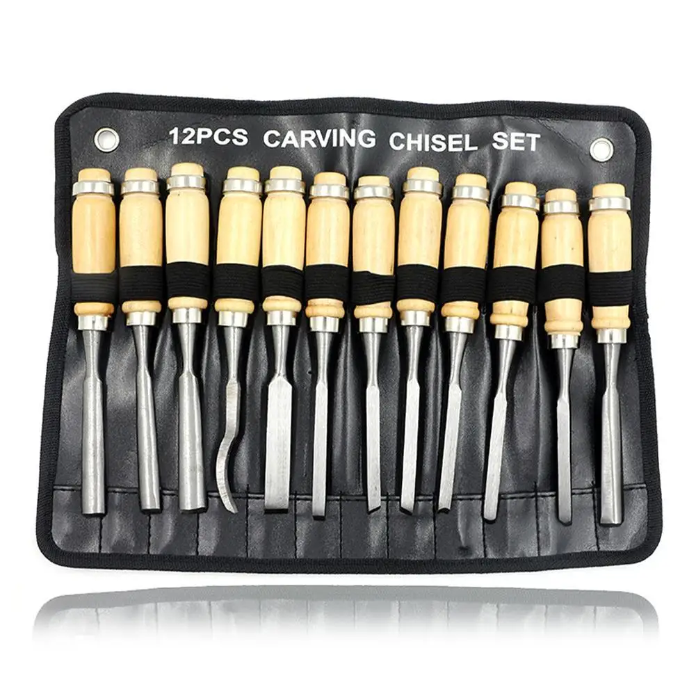 12 Pcs / Set Professional Woodworking Carving Tools Carpenters Manual Wood Carving Hand Chisels Tools DIY Hand Tools With Cases
12 Pcs / Set Professional Woodworking Carving Tools Carpenters Manual Wood Carving Hand Chisels Tools DIY Hand Tools With Cases