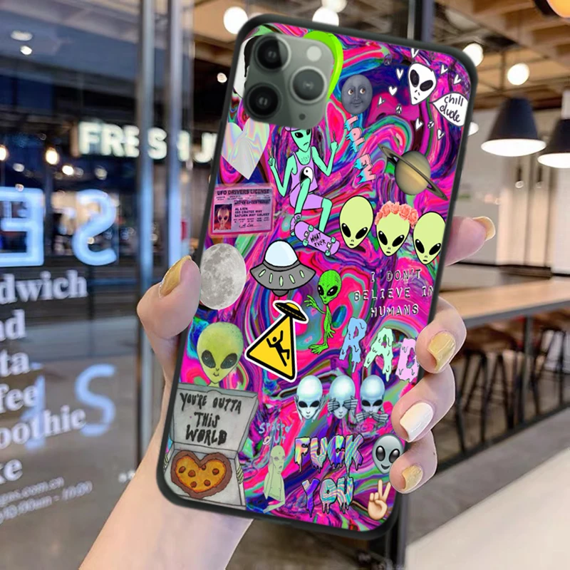 Funny Cute Cartoon Alien Space Soft Silicone Phone Cover Cases For iPhone 6 6S 7 8 Plus XS MAX XR 11 12 Pro Max SE 2020 12mini
Funny Cute Cartoon Alien Space Soft Silicone Phone Cover Cases For iPhone 6 6S 7 8 Plus XS MAX XR 11 12 Pro Max SE 2020 12mini