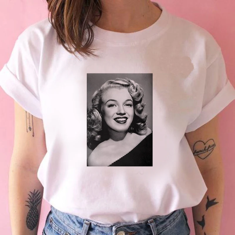 Dream Goddess Marilyn MonroeT-Shirt Women Casual Harajuku Female T-shirt Leisure Fashion Aesthetic Tshirt graphic girl T-shirt
Dream Goddess Marilyn MonroeT-Shirt Women Casual Harajuku Female T-shirt Leisure Fashion Aesthetic Tshirt graphic girl T-shirt