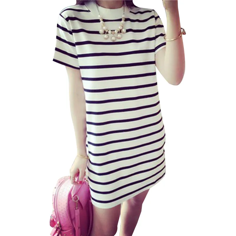 New Women's Korean Version Of The Large Size Horizontal Striped T-shirt Mid-length Package Hip Dress Trendy Bottoming Skirt
New Women's Korean Version Of The Large Size Horizontal Striped T-shirt Mid-length Package Hip Dress Trendy Bottoming Skirt