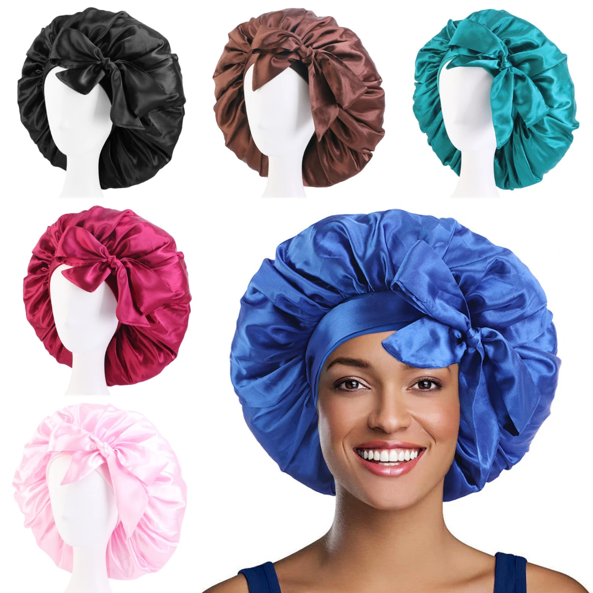 1Pc Waterproof Shower Cap High Quality Lady Satin Bonnet Hair Care Cap Sleeping Hat Women Bath Hat Bathroom Products
1Pc Waterproof Shower Cap High Quality Lady Satin Bonnet Hair Care Cap Sleeping Hat Women Bath Hat Bathroom Products