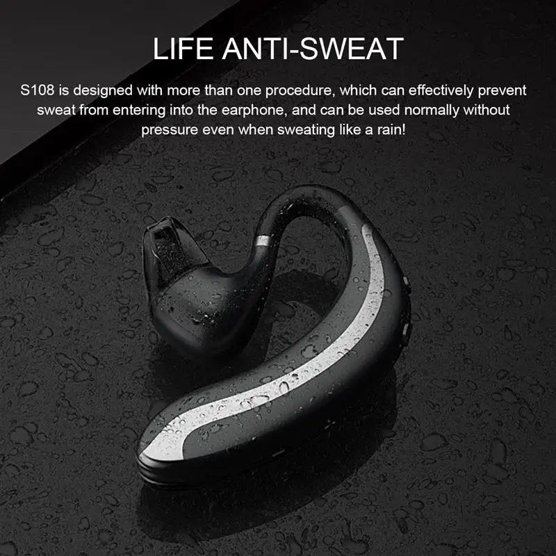 S108 Wireless Bluetooth Headset In-ear Business Earbuds CVC6.0 Noise Reduction Stereo Headphones Ear Hook For Sporting Driving
S108 Wireless Bluetooth Headset In-ear Business Earbuds CVC6.0 Noise Reduction Stereo Headphones Ear Hook For Sporting Driving