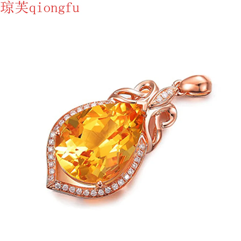 Qiongfu Butterfly Dance Pendant Plating Rose Gold Imitation Natural Citrine Necklace Holiday Gift Spirit Jewelry wholesale bulk 
Qiongfu Butterfly Dance Pendant Plating Rose Gold Imitation Natural Citrine Necklace Holiday Gift Spirit Jewelry wholesale bulk
