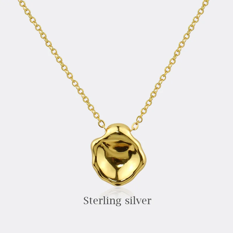 YAOLOGE 925 Sterling Silver Necklace Irregular Creative Concave Necklace Gold Plated Chain Female Jewelry Gift Wholesale
YAOLOGE 925 Sterling Silver Necklace Irregular Creative Concave Necklace Gold Plated Chain Female Jewelry Gift Wholesale