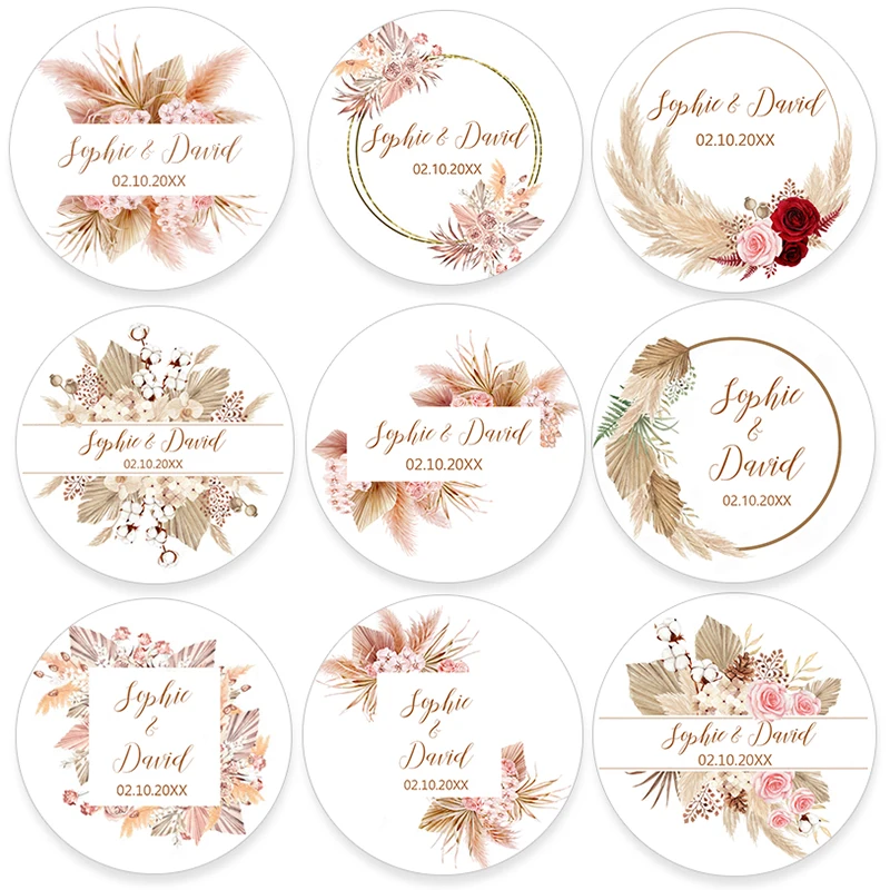 Pampas Grass Wedding Sticker Customize Wedding Labels Personalise Baptism Birthday Sealing Sticker Party Decor Supplies
Pampas Grass Wedding Sticker Customize Wedding Labels Personalise Baptism Birthday Sealing Sticker Party Decor Supplies