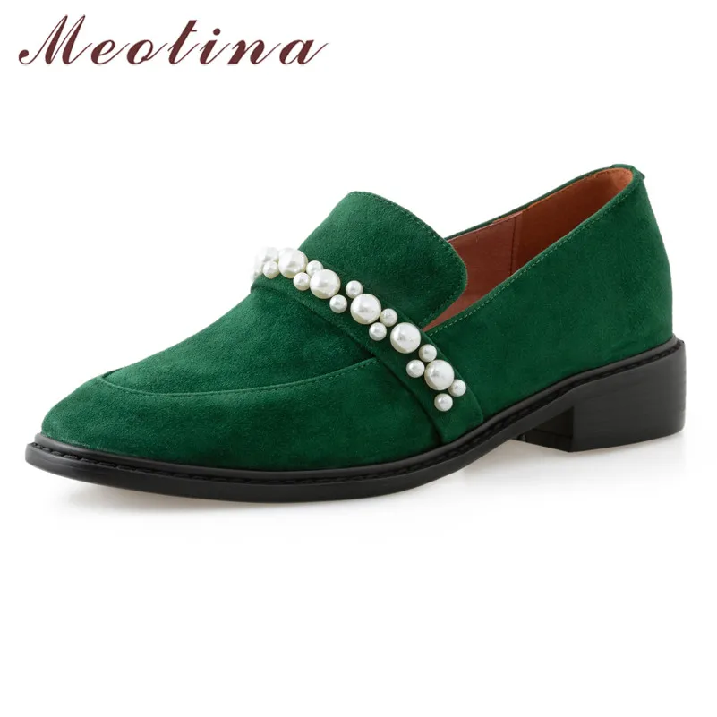Meotina Kid Suede Mid Heel Shoes String Bead Round Toe Women Pumps Real Leather Block Heels Dress Footwear Ladies Shoes Green 43
Meotina Kid Suede Mid Heel Shoes String Bead Round Toe Women Pumps Real Leather Block Heels Dress Footwear Ladies Shoes Green 43