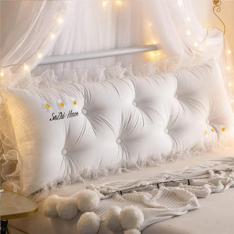 Promotion Cute Queen King Size Bedside Embroidery Pillow Soft Back Cushion High Elastic Sofa Large Lumbar
Promotion Cute Queen King Size Bedside Embroidery Pillow Soft Back Cushion High Elastic Sofa Large Lumbar