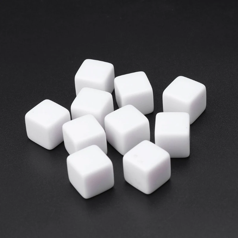 H053 10pcs 14mm Acrylic Blank Dice 6 Sided Party Family DIY Games Printing Kid Toys
H053 10pcs 14mm Acrylic Blank Dice 6 Sided Party Family DIY Games Printing Kid Toys