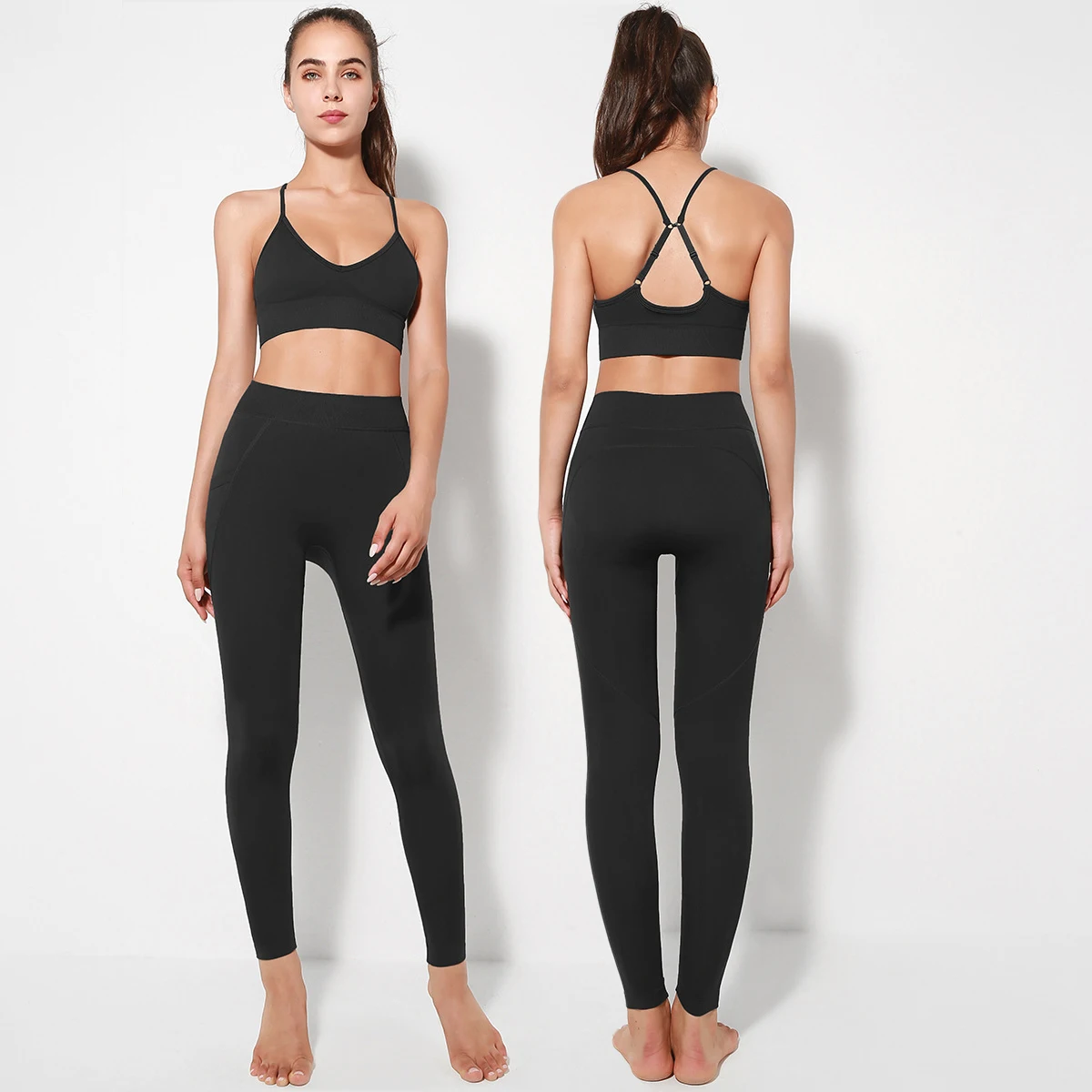 Workout Clothes For Women Gym 2 Piece Set Sports Bra Fitness Seamless Leggings Suit High Waist Yoga Pants With Pocket Sportswear
Workout Clothes For Women Gym 2 Piece Set Sports Bra Fitness Seamless Leggings Suit High Waist Yoga Pants With Pocket Sportswear