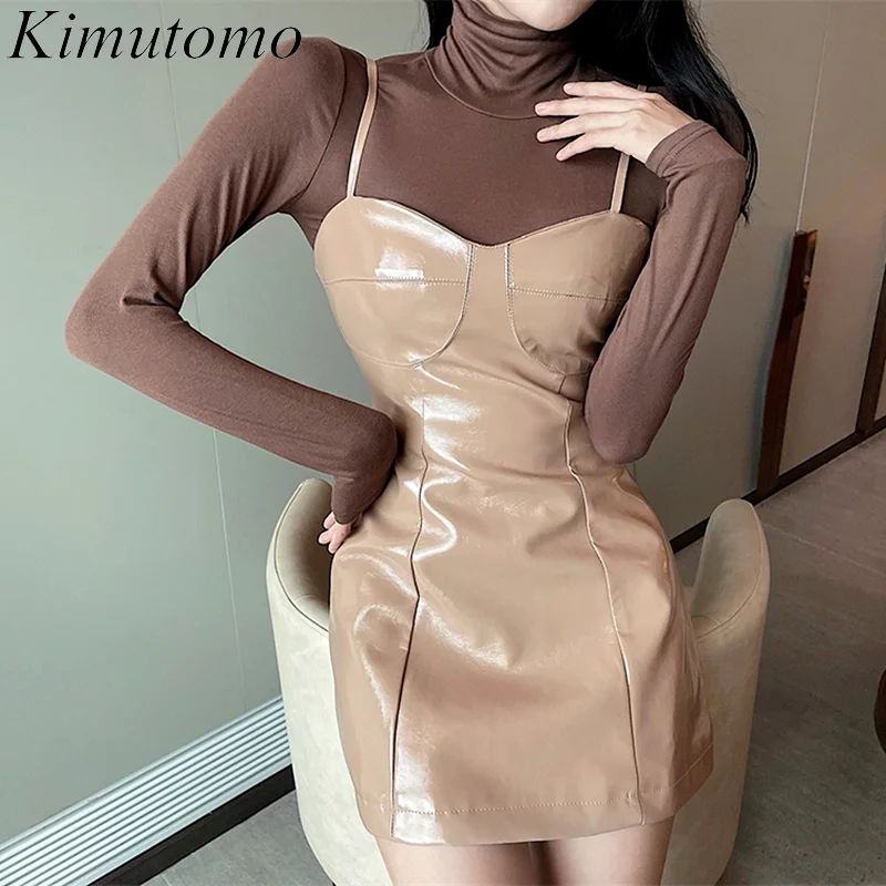 Kimutomo, женские комплекты для улицы, весна-осень 2021, в гонконгском стиле, с высоким воротником, тонкая рубашка, топ, кожаная юбка, костюм
Kimutomo, женские комплекты для улицы, весна-осень 2021, в гонконгском стиле, с высоким воротником, тонкая рубашка, топ, кожаная юбка, костюм