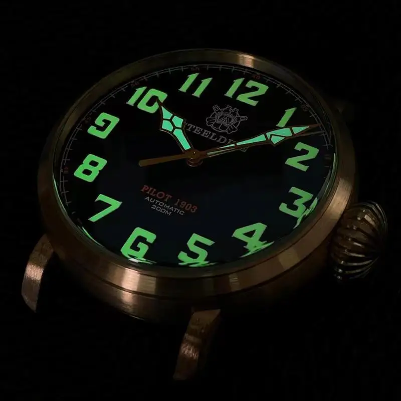 STEELDIVE 1903S Diver Watch New Arrivals Germany CUSN8 CASE Automatic Mechanical Mens Watch Luxury NH35 C3 Luminous Sapphire
STEELDIVE 1903S Diver Watch New Arrivals Germany CUSN8 CASE Automatic Mechanical Mens Watch Luxury NH35 C3 Luminous Sapphire
