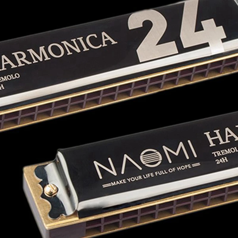 NAOMI 24 Holes Tremolo Harmonica Key of C Stainless Steel Mouth Organ Harmonicas with Case Wind Instrument
NAOMI 24 Holes Tremolo Harmonica Key of C Stainless Steel Mouth Organ Harmonicas with Case Wind Instrument