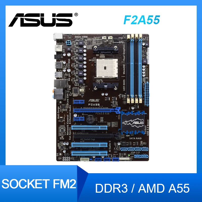 Материнская плата Socket FM2 ASUS F2A55 DDR3 64 Гб SATA II PCIE 2,0 USB3.0 ATX AMD A55 материнская плата для AMD A10-6800B cpus
Материнская плата Socket FM2 ASUS F2A55 DDR3 64 Гб SATA II PCIE 2,0 USB3.0 ATX AMD A55 материнская плата для AMD A10-6800B cpus