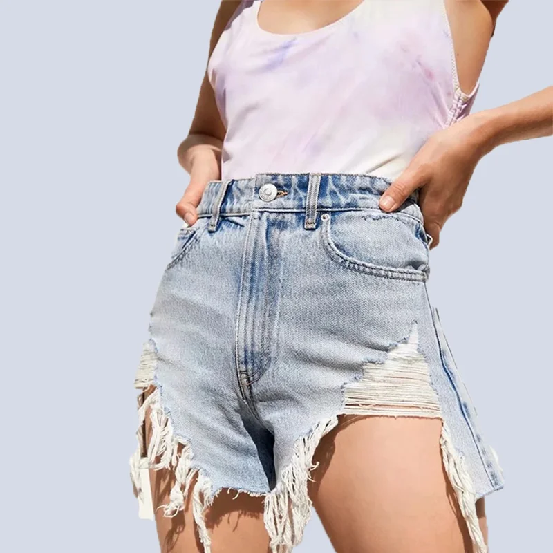2021 Summer New Product High Waist Ripped Denim Shorts Female Fashion Trend Sexy Raw Edge Straight Leg jeans
2021 Summer New Product High Waist Ripped Denim Shorts Female Fashion Trend Sexy Raw Edge Straight Leg jeans