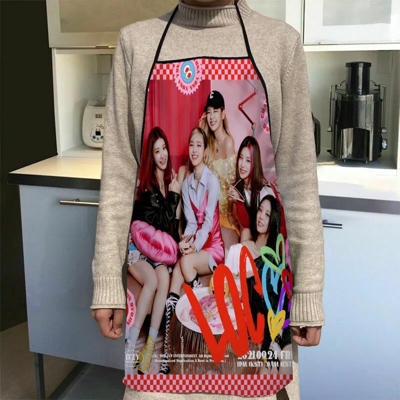 Custom ITZY KPOP Kitchen Apron Dinner Party Cooking Apron Adult Baking Accessories Waterproof Fabric Printed Cleaning Tools 1009
Custom ITZY KPOP Kitchen Apron Dinner Party Cooking Apron Adult Baking Accessories Waterproof Fabric Printed Cleaning Tools 1009
