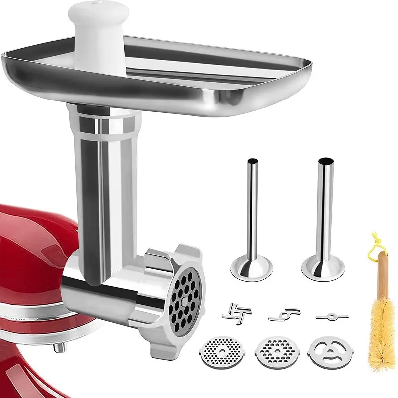 

Metal Meat Food Grinder Attachment for KitchenAid Stand Mixer Rod Grinder Sausage Filling Attachment For KitchenAid Blender