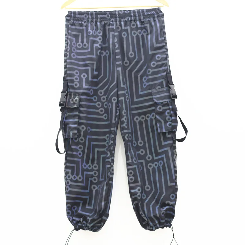 Women Circuit Lines Colorful Reflective Cargo Trousers Street Style Ribbons Multi Pockets Sweatpants Hip Hop Female Winter Pants
Women Circuit Lines Colorful Reflective Cargo Trousers Street Style Ribbons Multi Pockets Sweatpants Hip Hop Female Winter Pants