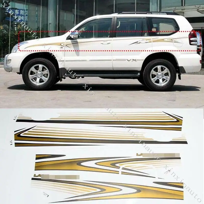 Body Waist Line Stripes Sticker For 2003-2009 Toyota Land Cruiser Prado FJ120 Car modification Auto parts
Body Waist Line Stripes Sticker For 2003-2009 Toyota Land Cruiser Prado FJ120 Car modification Auto parts