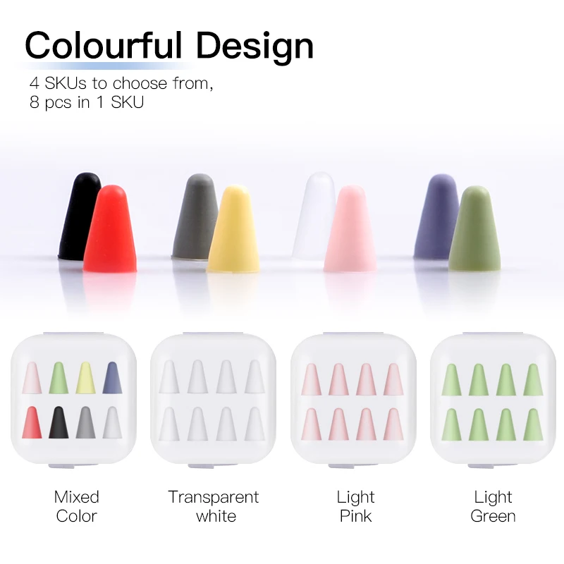ANKNDO 8pcs Silicone Replacement Pencil Tip Case Nib Protective Cover Skin for Apple Pencil 1st 2nd Touchscreen Stylus Pen Case
ANKNDO 8pcs Silicone Replacement Pencil Tip Case Nib Protective Cover Skin for Apple Pencil 1st 2nd Touchscreen Stylus Pen Case