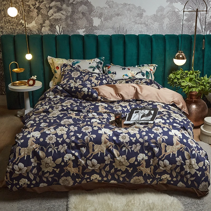 600TC egyptian cotton Bedding sets Queen King size deer pattern Bed Duvet cover Bed sheets/fitted sheet linen set bed set
600TC egyptian cotton Bedding sets Queen King size deer pattern Bed Duvet cover Bed sheets/fitted sheet linen set bed set