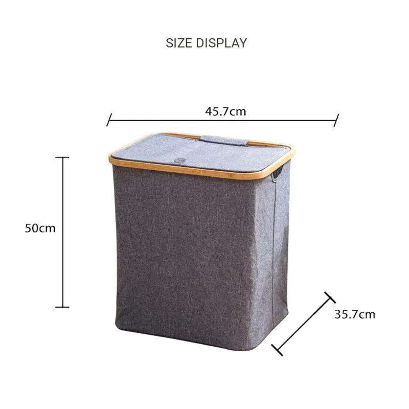 Foldable Laundry Basket Hamper W/ Lid &Handle Large Bamboo Dirty Clothes/Toys/Debris Multifunction Storage Basket Home Organizer
Foldable Laundry Basket Hamper W/ Lid &Handle Large Bamboo Dirty Clothes/Toys/Debris Multifunction Storage Basket Home Organizer