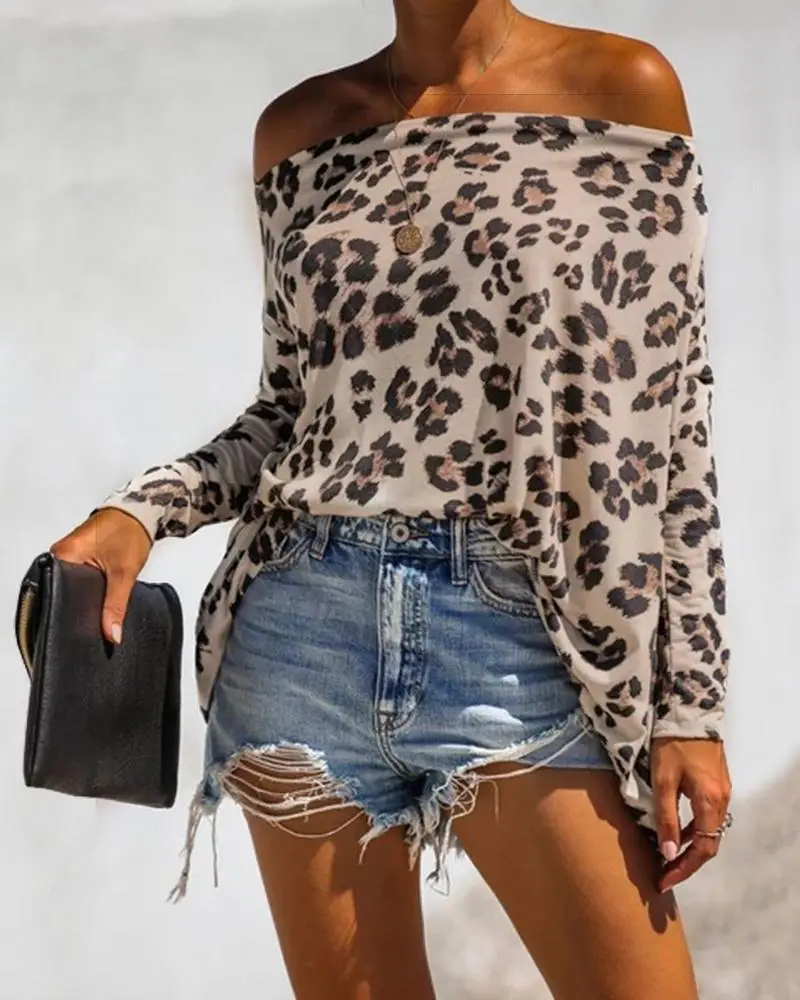 Women Fashion Elegant Off Shoulder Leopard Long Sleeve Spring Blouse Shirt Female Off Shoulder Leopard Print Long Sleeve Blouse
Women Fashion Elegant Off Shoulder Leopard Long Sleeve Spring Blouse Shirt Female Off Shoulder Leopard Print Long Sleeve Blouse