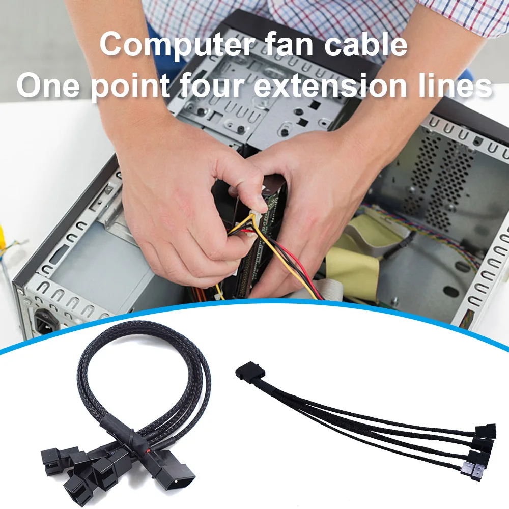 27cm Molex To 4 Way 4Pin Fan Adapter For Computer Case Fan / CPU Fan / Mining Cooling Fans Black
27cm Molex To 4 Way 4Pin Fan Adapter For Computer Case Fan / CPU Fan / Mining Cooling Fans Black