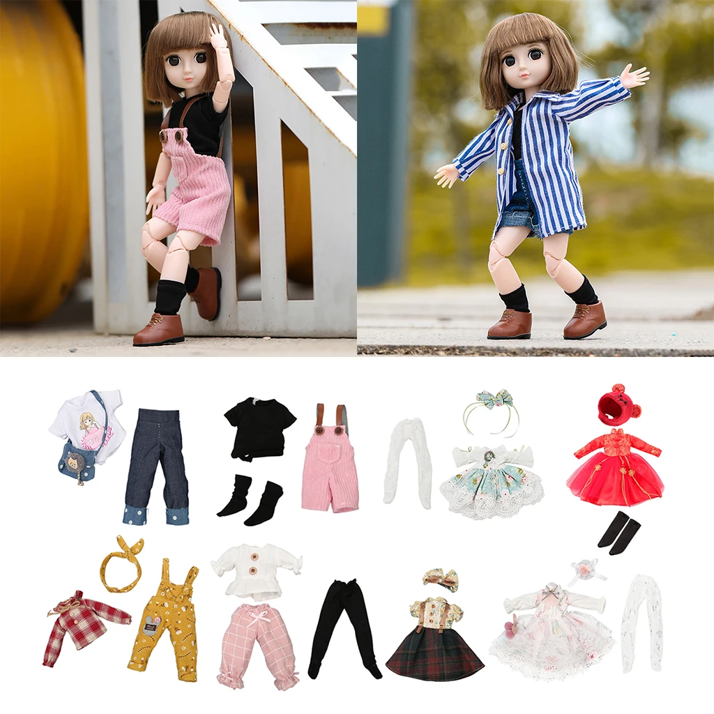 Children Gifts Fashion Handmade Casual Wear Party Dress Doll Clothes for 30cm 1/6 12" to 36cm 1/4 14" BJD Dolls | Игрушки и
