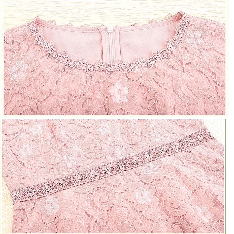 High quality fashion elegant ladies A-line dress 2020 new solid color temperament lace dress and large swing dress h00110
High quality fashion elegant ladies A-line dress 2020 new solid color temperament lace dress and large swing dress h00110