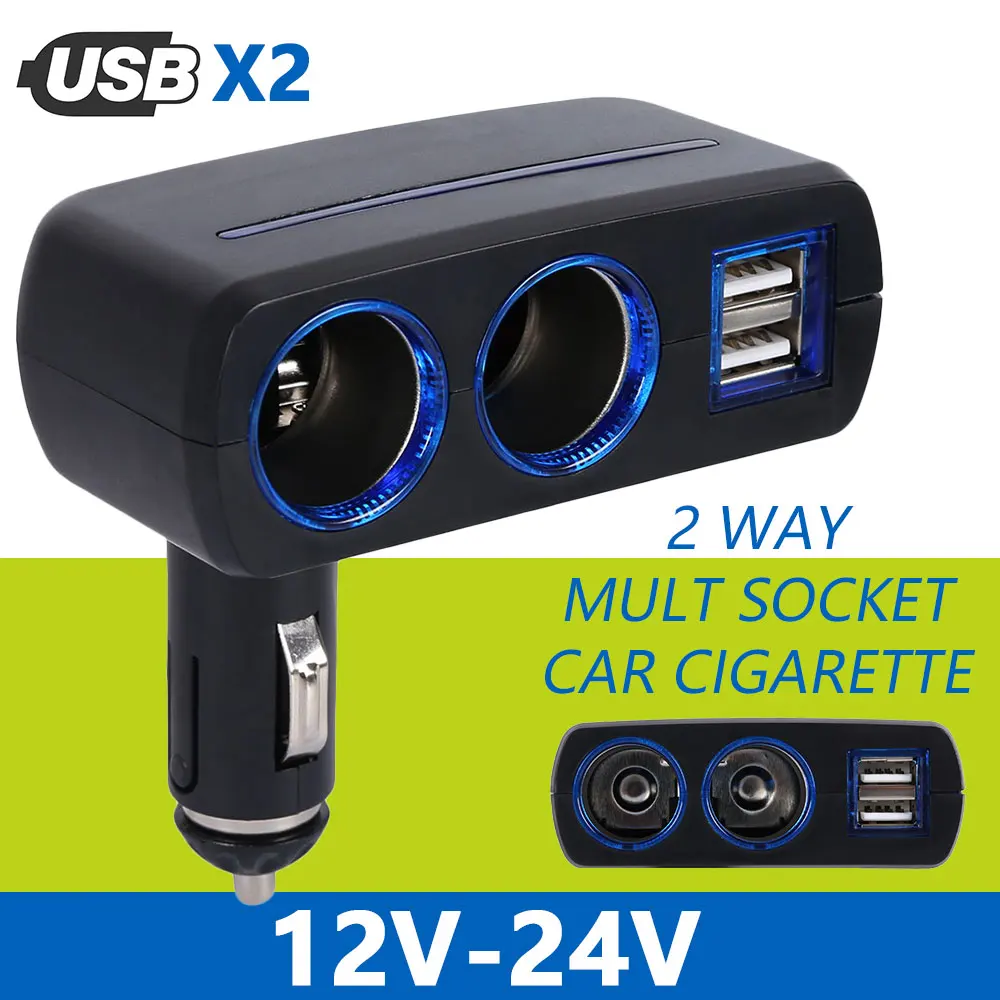 12-24V Car Cigarette Lighter 120 W Universal Car Auto Cigarette Lighter Dual USB Charger Socket Power Adapter Splitter Charger
12-24V Car Cigarette Lighter 120 W Universal Car Auto Cigarette Lighter Dual USB Charger Socket Power Adapter Splitter Charger