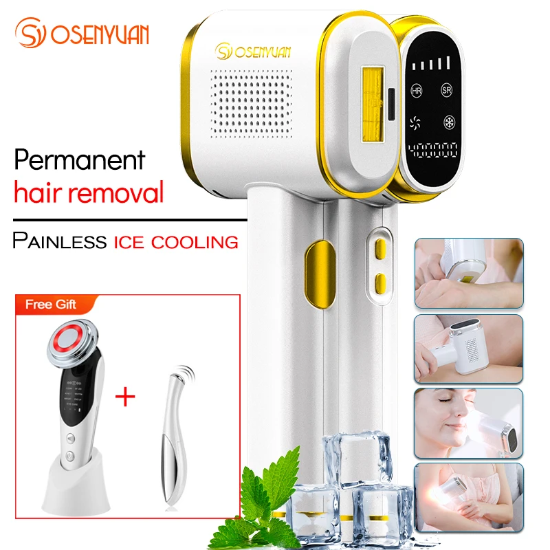 Оборудование для удаления волос Osenyuan T023C IPL, профессиональный лазерный эпилятор, безболезненный Эпилятор с перманентным сапфиром Для мужчи... 
Оборудование для удаления волос Osenyuan T023C IPL, профессиональный лазерный эпилятор, безболезненный Эпилятор с перманентным сапфиром Для мужчи...