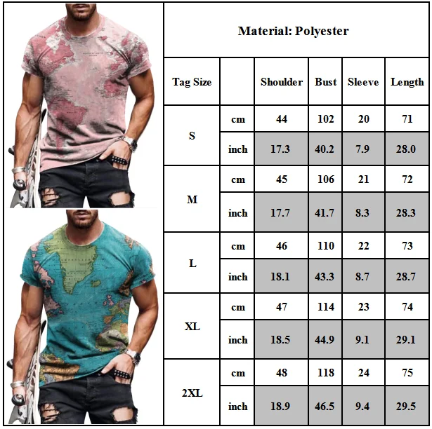 Men Summer Crew Neck Short Sleeve Tops Map Printed Holiday Casual Loose T-shirt
Men Summer Crew Neck Short Sleeve Tops Map Printed Holiday Casual Loose T-shirt