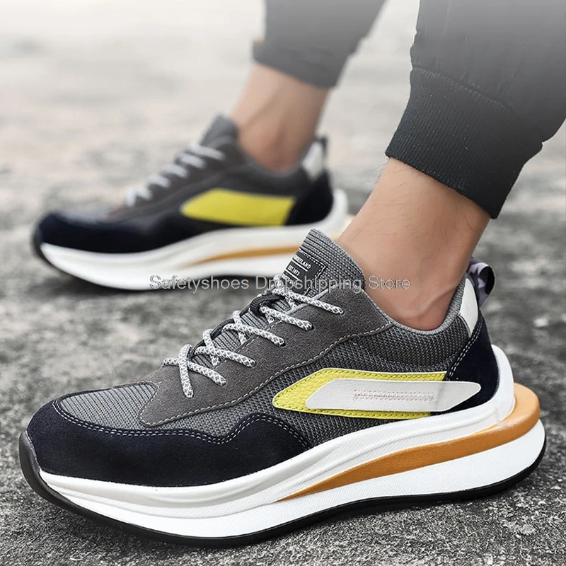 Fashion Work Sneakers Light Breathable Safety Shoes For Men Steel Toe Kevlar Midsole Working Shoes Male Protect Security Boots
Fashion Work Sneakers Light Breathable Safety Shoes For Men Steel Toe Kevlar Midsole Working Shoes Male Protect Security Boots