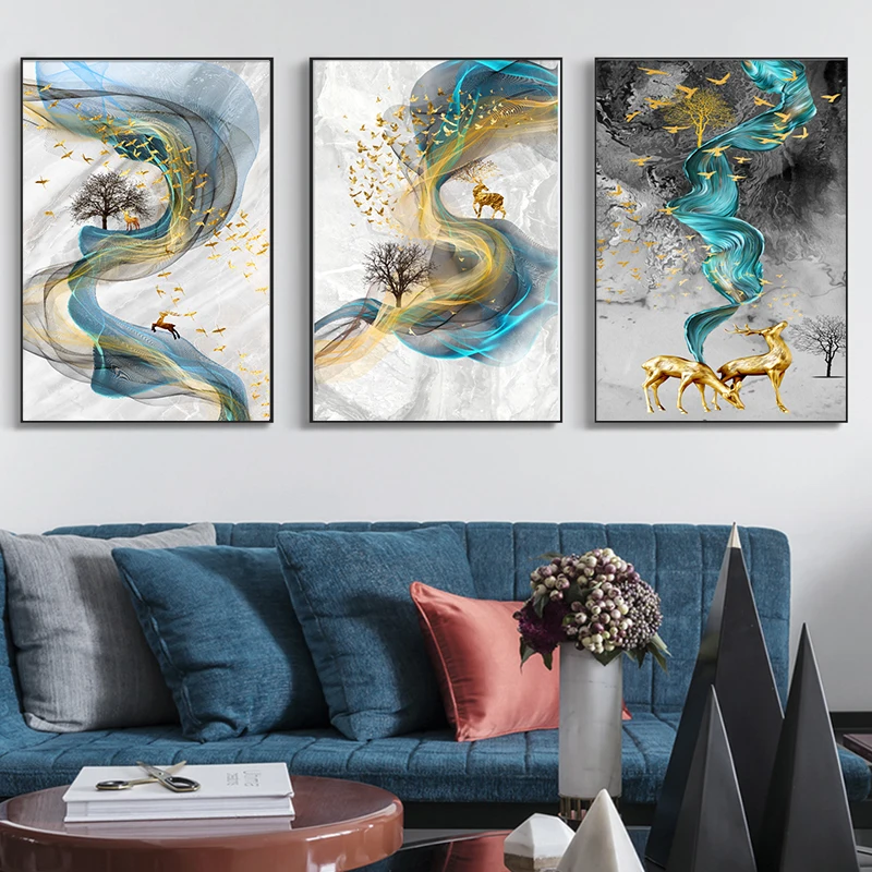 Abstract Nordic Golden Deer Canvas Art Painting Posters and Prints Wall Art Pictures for Living Room Bedroom Modern Home Decor
Abstract Nordic Golden Deer Canvas Art Painting Posters and Prints Wall Art Pictures for Living Room Bedroom Modern Home Decor