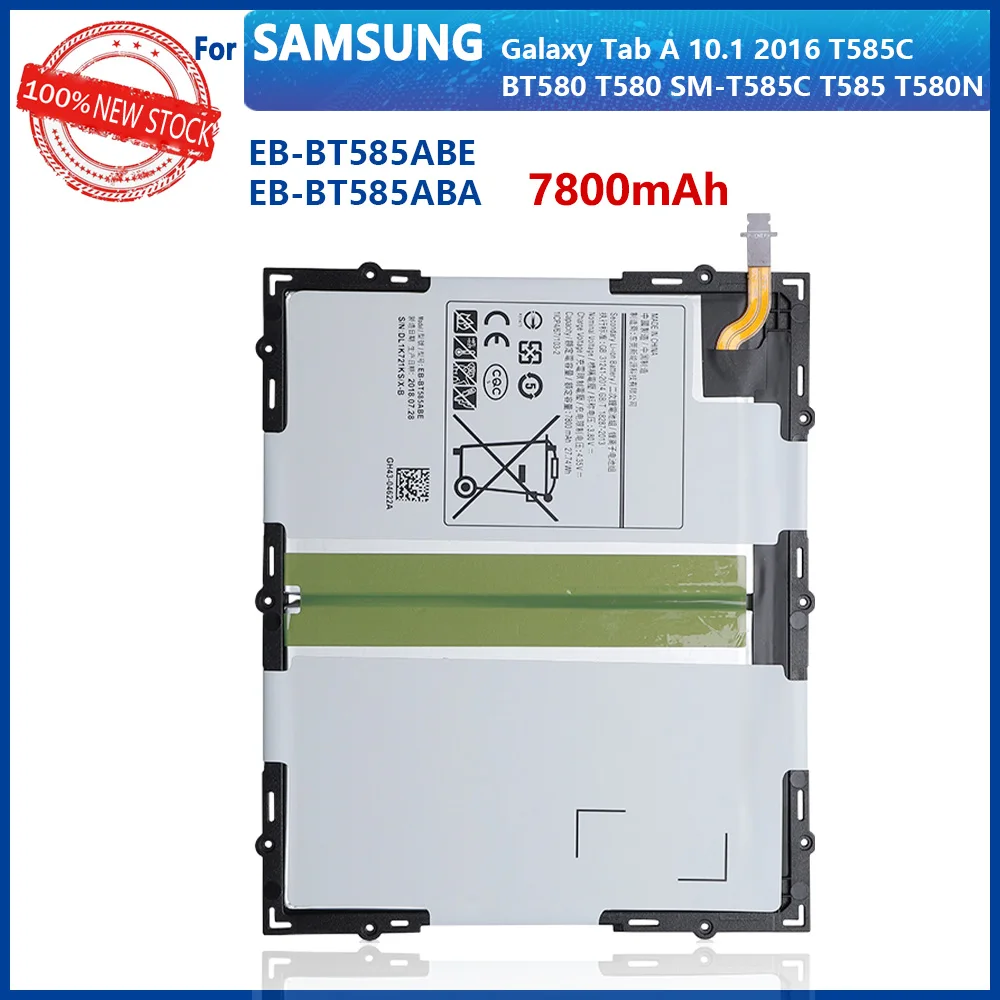 100% Оригинальный телефон, Новая батарея для Samsung Galaxy Tablet Tab A 10,1 2016 T580 EB-BT585ABE T585 T580N 7800 мАч, аккумуляторы для планшетов
100% Оригинальный телефон, Новая батарея для Samsung Galaxy Tablet Tab A 10,1 2016 T580 EB-BT585ABE T585 T580N 7800 мАч, аккумуляторы для планшетов