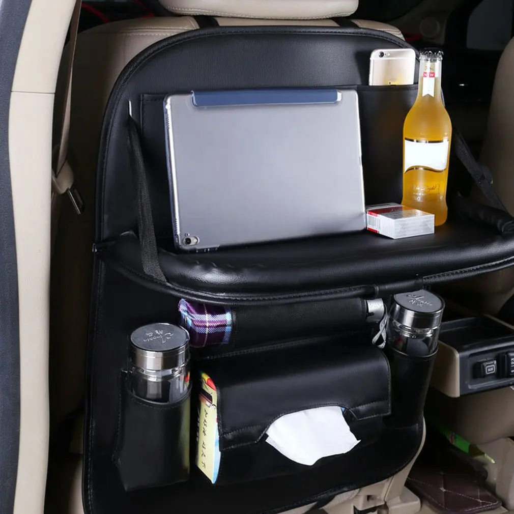 Multi-function Pallet type Seat back folding leather car bag 
Multi-function Pallet type Seat back folding leather car bag