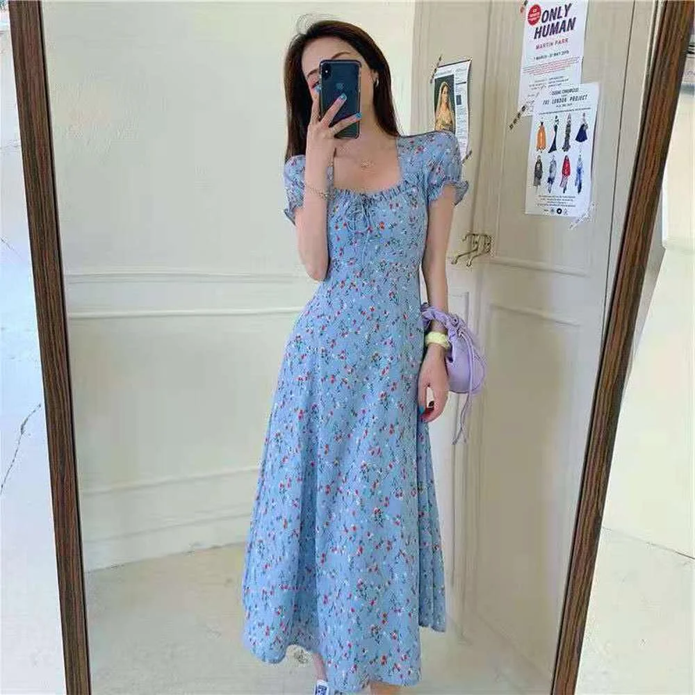Vintage Puff Sleeves Pleated High Quality 2021 Casual Summer Floral Women All Match Stylish Long Summer Dress for Women
Vintage Puff Sleeves Pleated High Quality 2021 Casual Summer Floral Women All Match Stylish Long Summer Dress for Women
