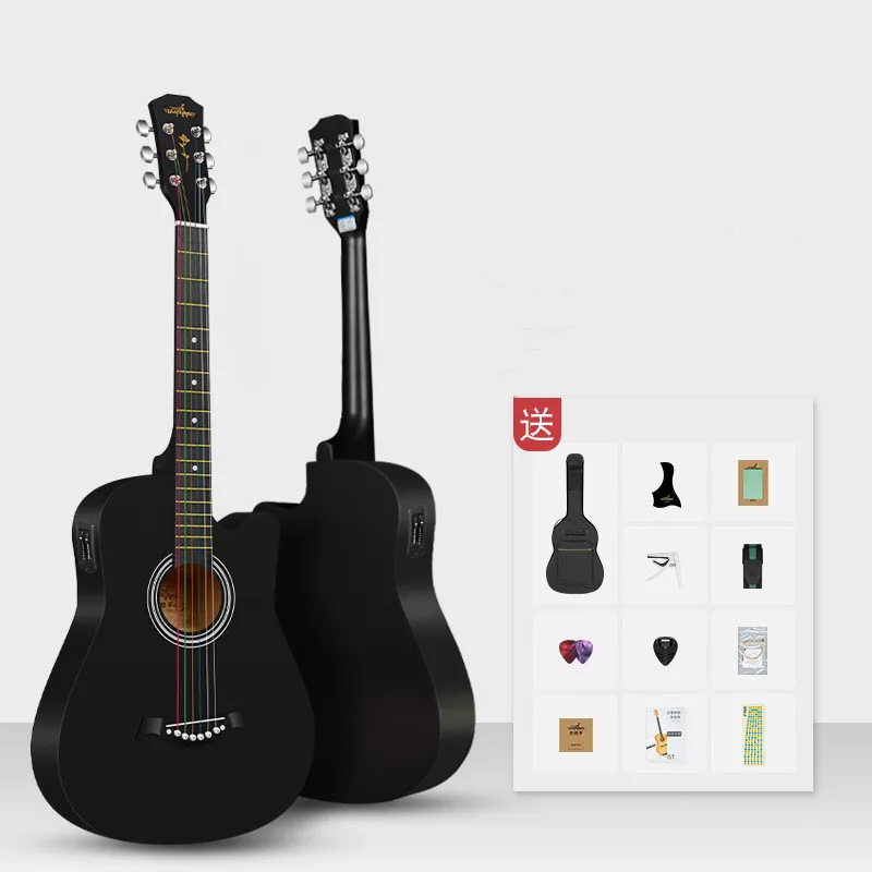 Manufacturer straight power box guitar Beginner beginner zero basic male and female students 38 inch guitar
Manufacturer straight power box guitar Beginner beginner zero basic male and female students 38 inch guitar