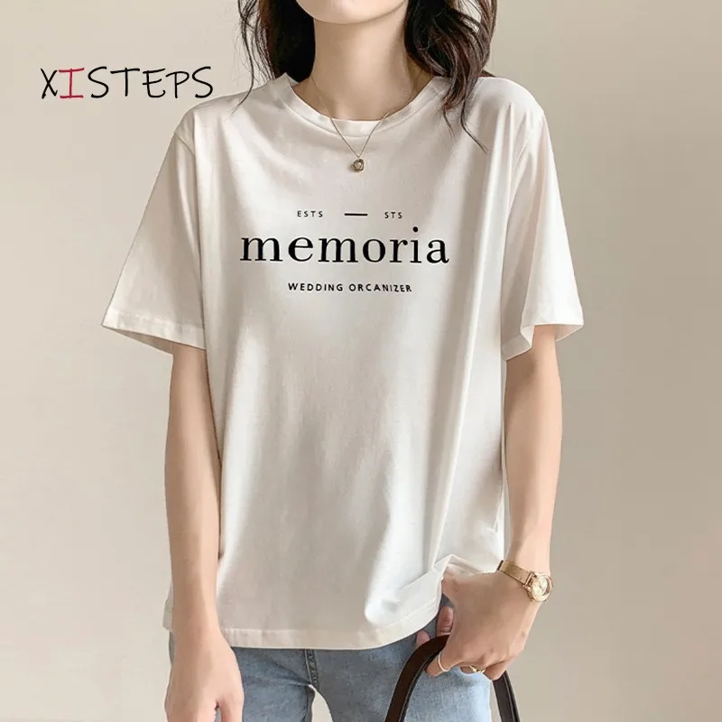 Letter Printed Basic Tees For Women 2021 Summer White Blue Pink Female Friends Tees Shirts Harajuku Ropa Mujer Tops Clothings
Letter Printed Basic Tees For Women 2021 Summer White Blue Pink Female Friends Tees Shirts Harajuku Ropa Mujer Tops Clothings