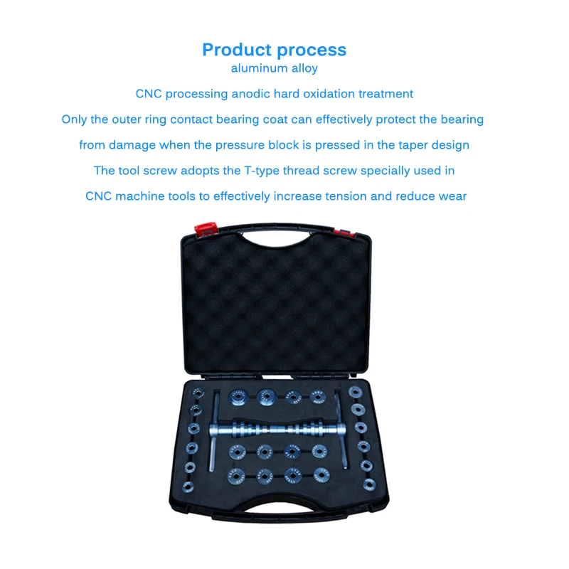Cycle Bearing Press Set For Wheels/Hub Bearing Installation Bicycle Soft Tail Frame Turning Point Bearing Hub Assembly Tool
Cycle Bearing Press Set For Wheels/Hub Bearing Installation Bicycle Soft Tail Frame Turning Point Bearing Hub Assembly Tool