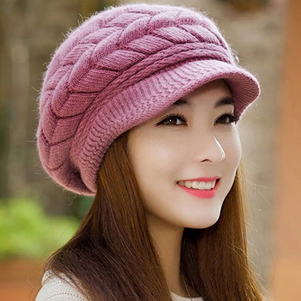 Fashion Women Solid Color Thicken Woolen Yarn Knitted Hat Outdoor Peaked Cap Casual Soft Streetwear Hat Christmas Gift
Fashion Women Solid Color Thicken Woolen Yarn Knitted Hat Outdoor Peaked Cap Casual Soft Streetwear Hat Christmas Gift
