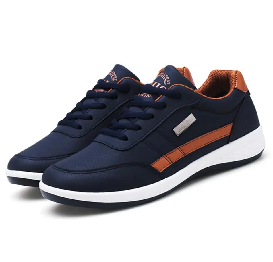 Мужские белые кроссовки tenis masculino мужская обувь дышащая на шнуровке кожаная