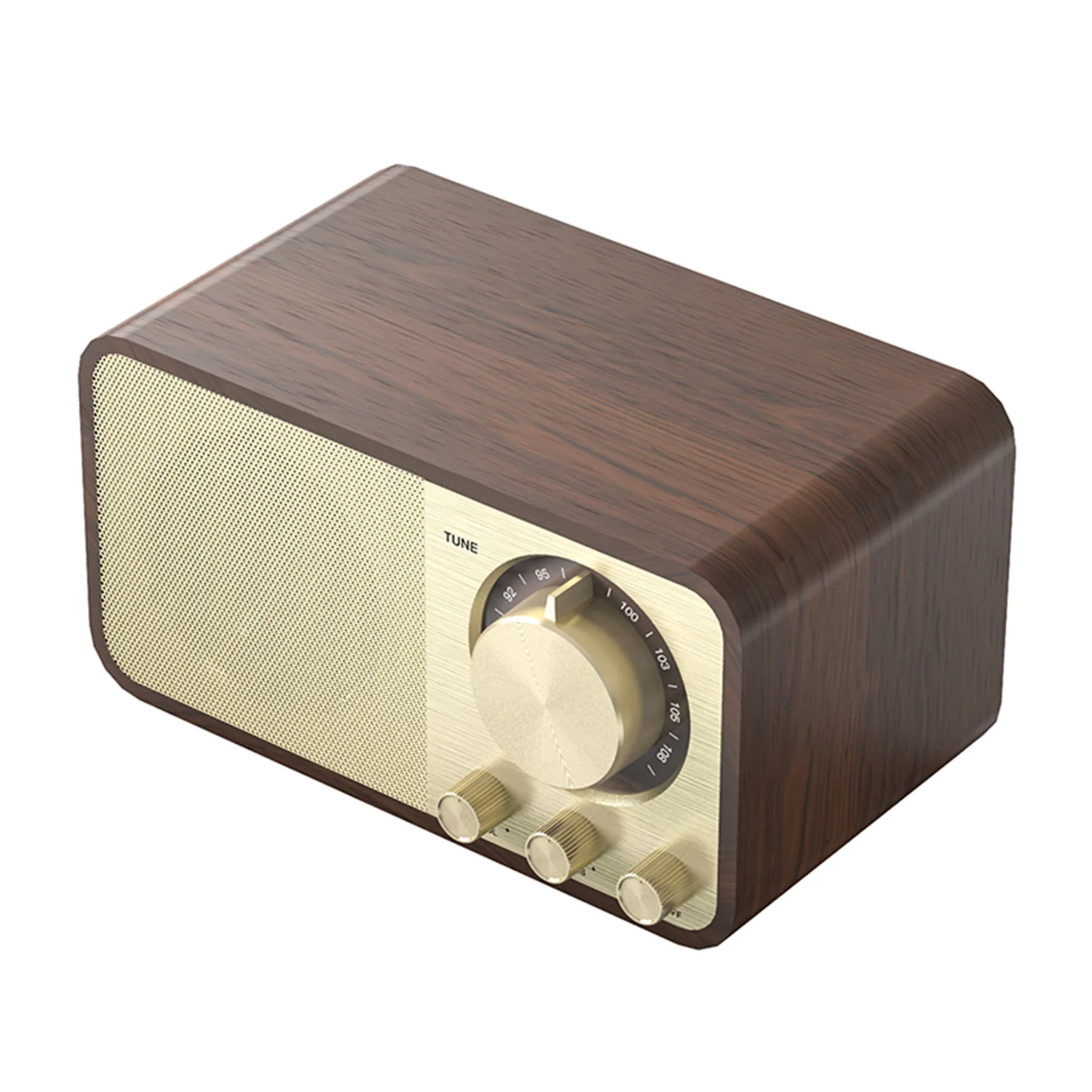 

JY-66 Wooden Color Wireless BT5.0 Speaker Retro Classic Soundbox Super Bass Subwoofer Support FM TF U Disk AUX IN Music Playback