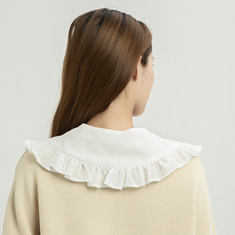 White Shawl Doll Fake Collar Female Ruffled Trim Detachable Half Shirt Scarf Q1QA
White Shawl Doll Fake Collar Female Ruffled Trim Detachable Half Shirt Scarf Q1QA