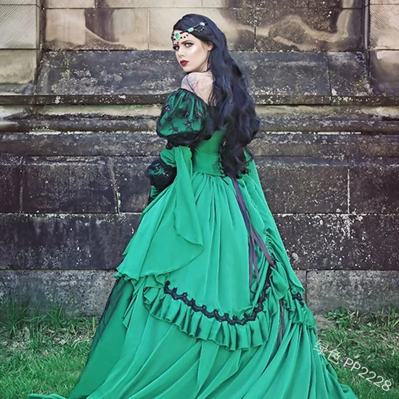 Women Cosplay Dress Full Puff Sleeve Lace Floral Sexy Medieval Ladies Plus Size Sexy Long Maxi Female Dresses Oversize Vestidos
Women Cosplay Dress Full Puff Sleeve Lace Floral Sexy Medieval Ladies Plus Size Sexy Long Maxi Female Dresses Oversize Vestidos