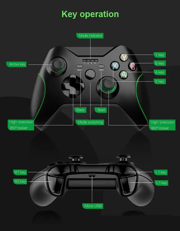 Геймпад 2 4G беспроводной Bluetooth игровой коврик контроллер джойстик для Xbox 360