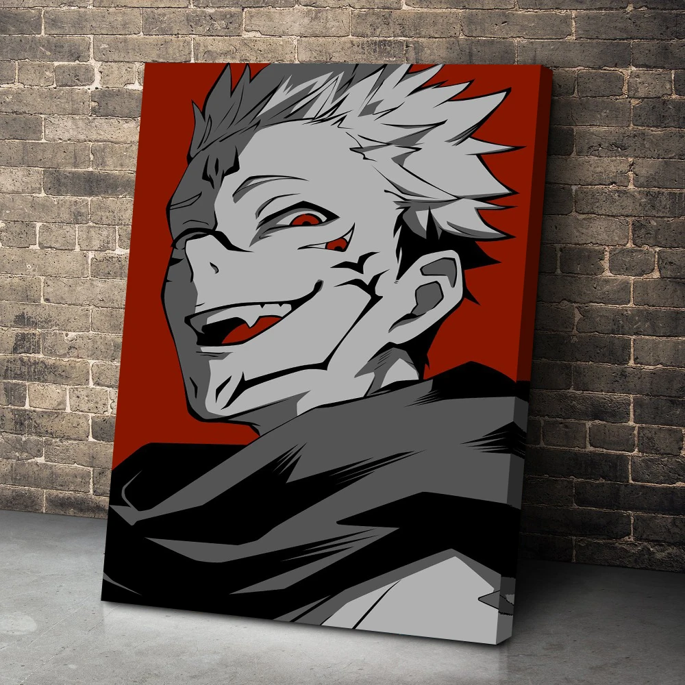 

Modern Anime Jujutsu Kaisen Sukuna Poster Wall Art Style Canvas Painting Living Room Print Pictures Modular Home Decor Framed