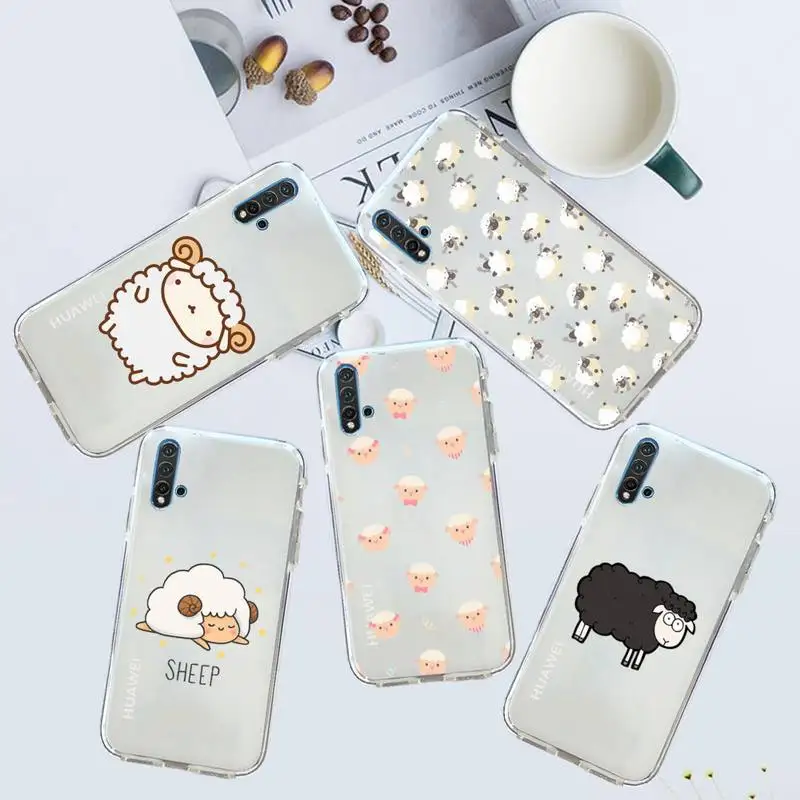 Cute cartoon sheep animal Phone Case Transparent for Huawei honor P mate 40 20 30 10 50 i 9 x mate pro lite 8a
Cute cartoon sheep animal Phone Case Transparent for Huawei honor P mate 40 20 30 10 50 i 9 x mate pro lite 8a