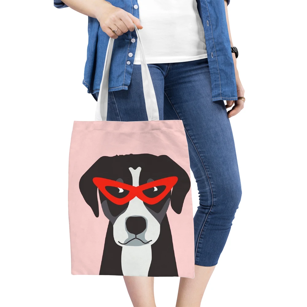 Fashion Women Shopping Bags Cute Cartoon Dog Canvas Bag Large Tote Shoulder Bags Travel Handbag Shopping Bag
Fashion Women Shopping Bags Cute Cartoon Dog Canvas Bag Large Tote Shoulder Bags Travel Handbag Shopping Bag